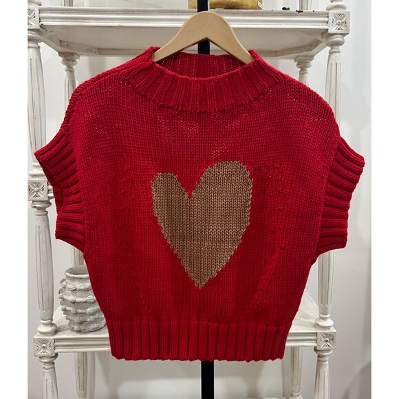 Anthropologie Maeve Pippa Mock-Neck Sweater Tee Sweet Heart Sz Small - Picture 6 of 7